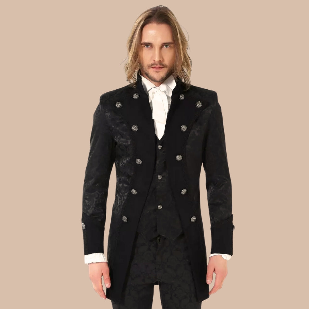 Giacca Retro Gotica Vittoriana Uomo – Cappotto Stile Trench Steampunk