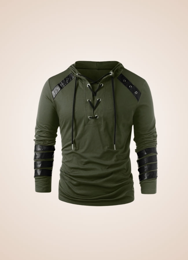 Army Green Steampunk Hooded Sweatshirt UK