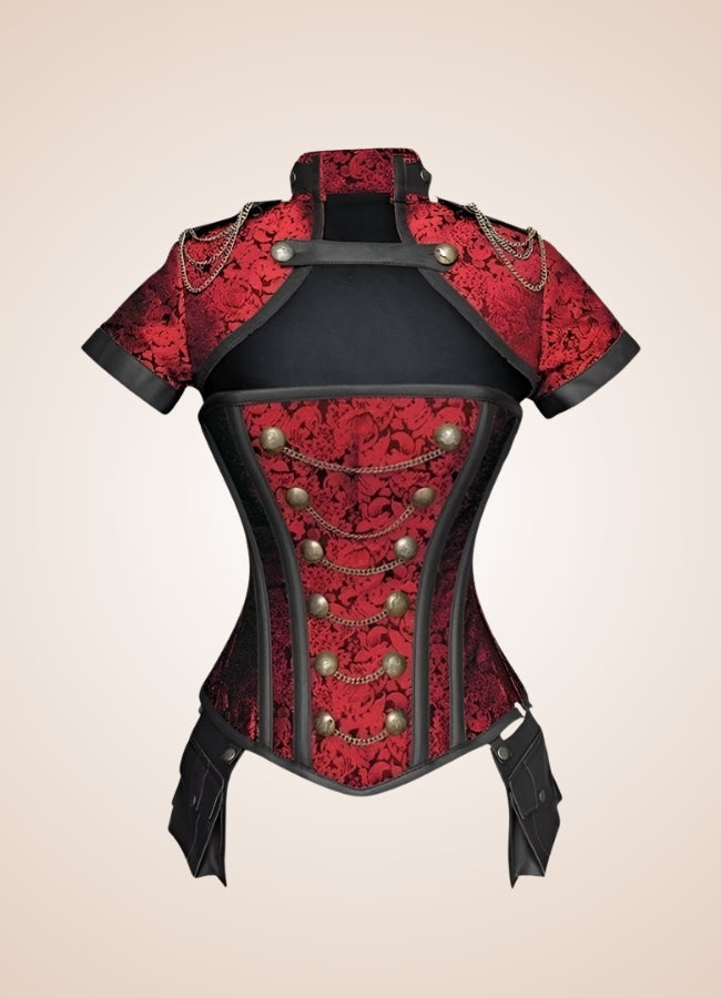 Asian Military Steampunk Corset UK