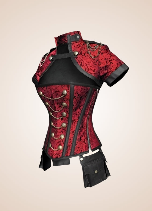 Asian Military Steampunk Corset UK