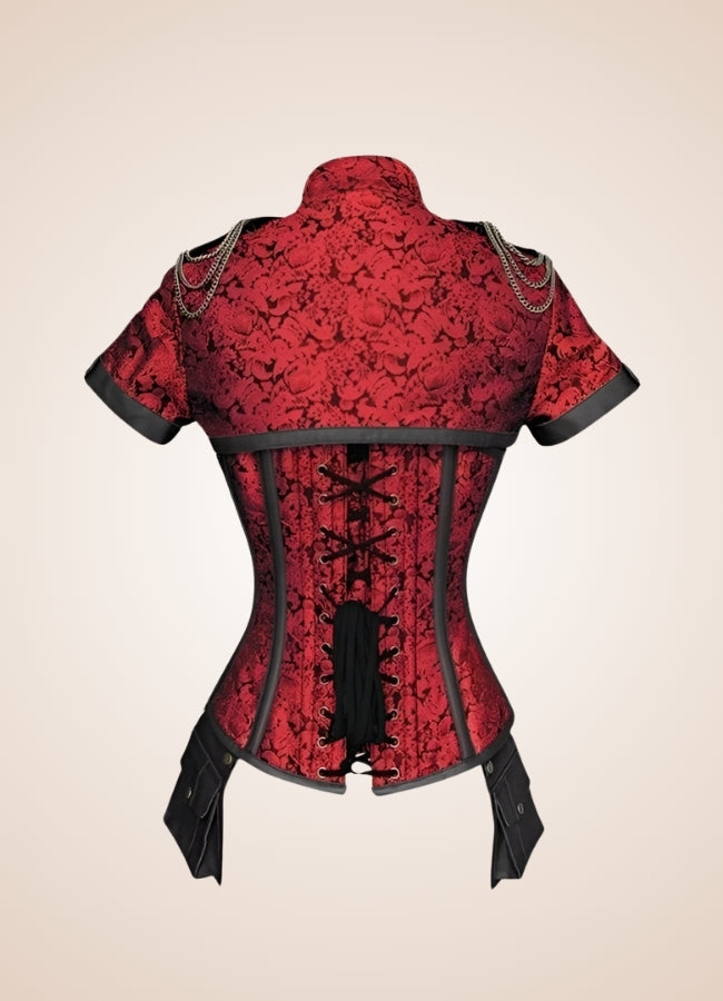 Asian Military Steampunk Corset UK