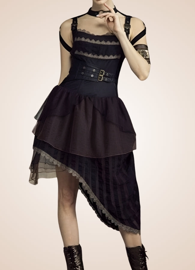 Asymmetrical Steampunk Dress UK
