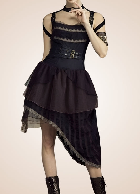 Asymmetrical Steampunk Dress UK
