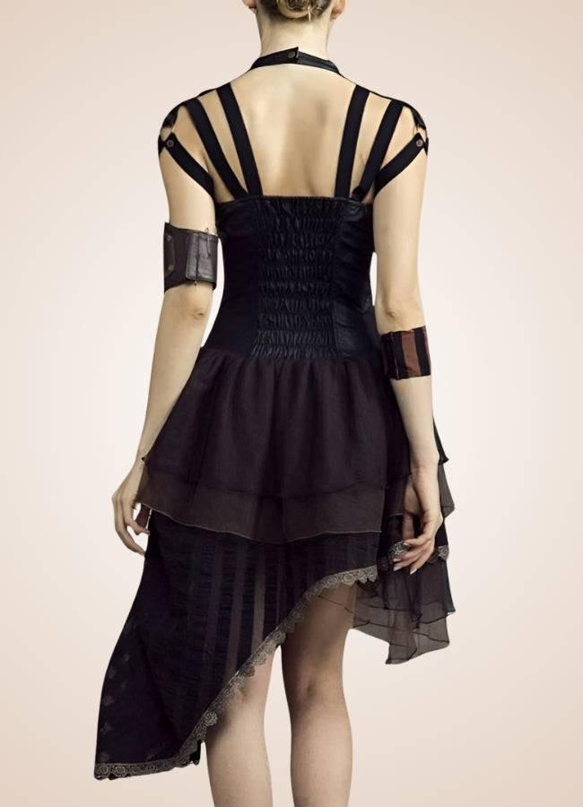 Asymmetrical Steampunk Dress UK