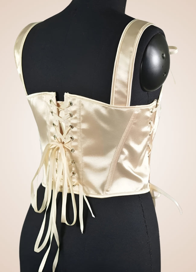 Beige Steampunk Medieval Lace Corset UK