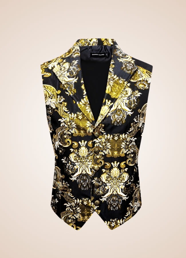 Black And Golden Steampunk Vest UK