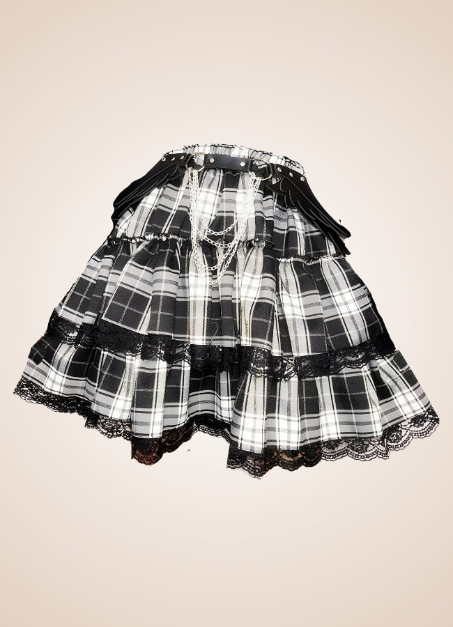 Black And White Steampunk Skirt UK