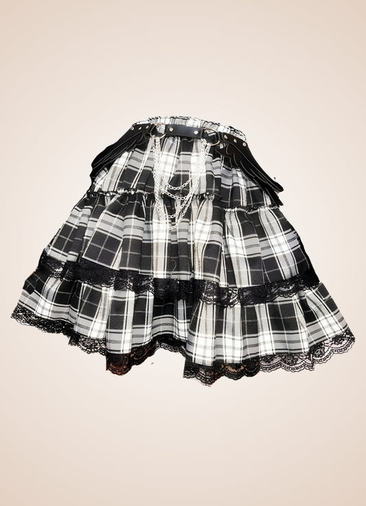 Black And White Steampunk Skirt UK