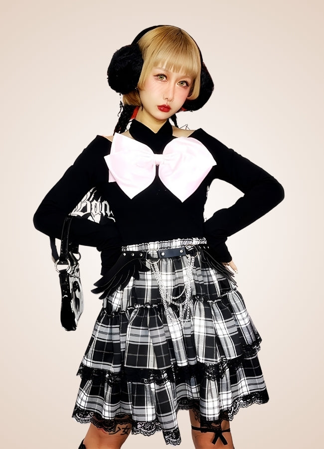 Black And White Steampunk Skirt UK