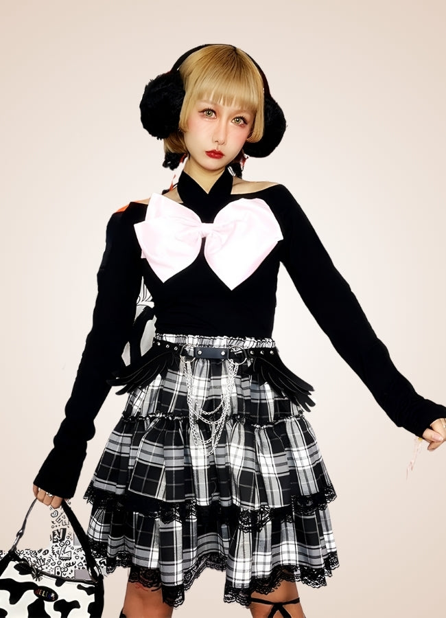 Black And White Steampunk Skirt UK