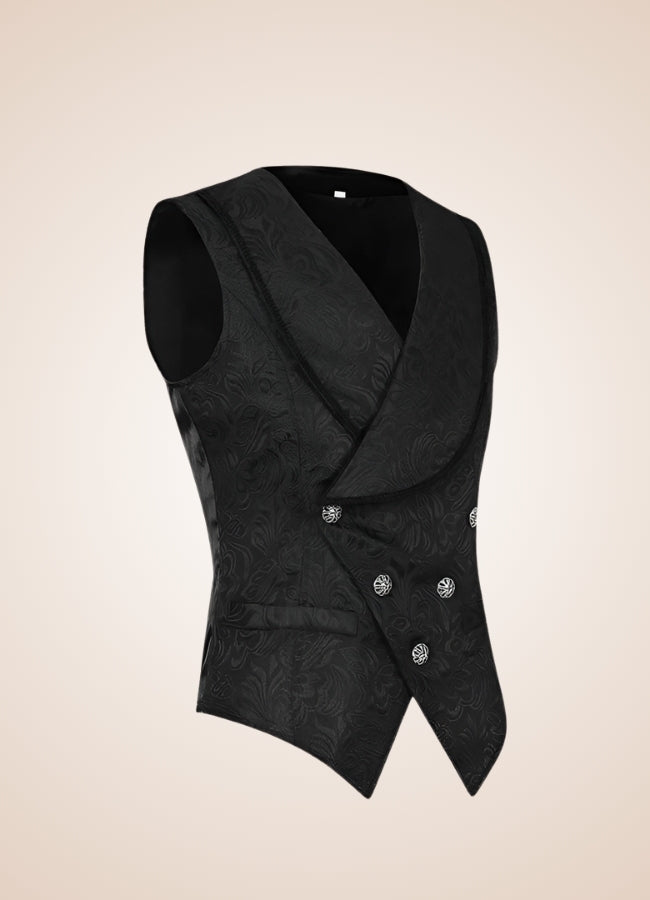 Black Gothic Man Tailcoat Vest UK