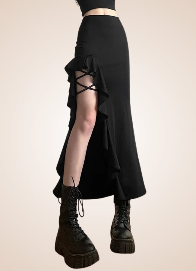 Black Gothic Skirt UK