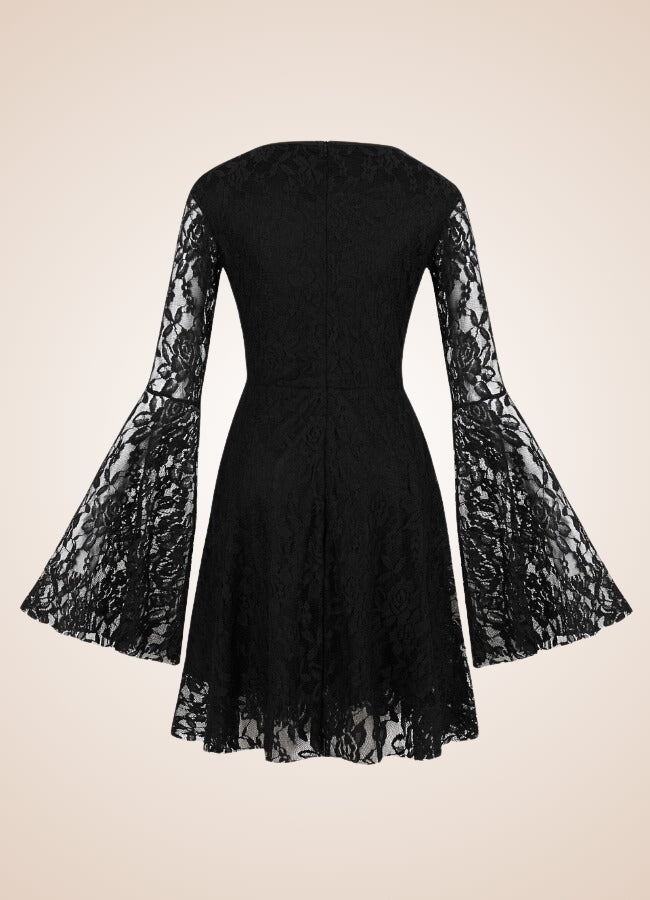 Black Gothic Vintage Dress UK