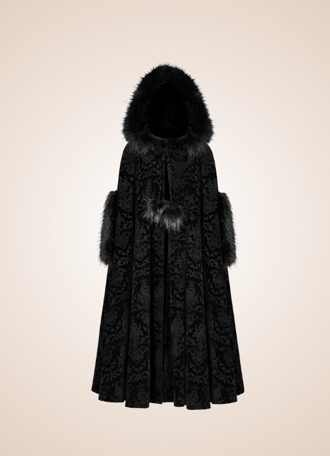 Black Gothic Women's Hooded Coat UK