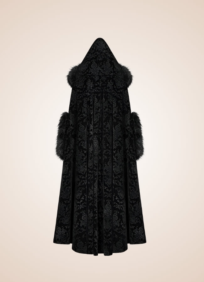 Black Gothic Women's Hooded Coat UK