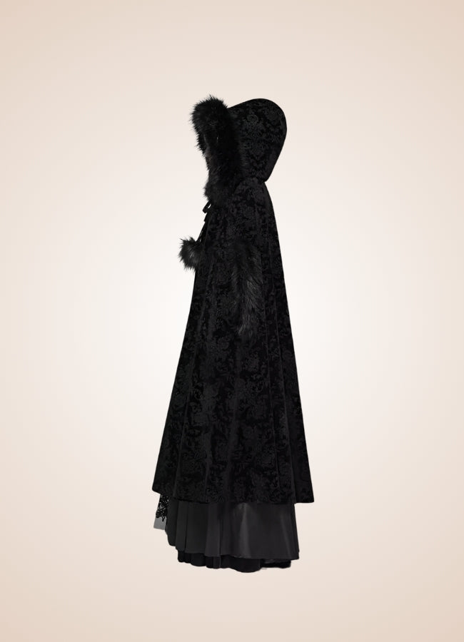 Black Gothic Women's Hooded Coat UK
