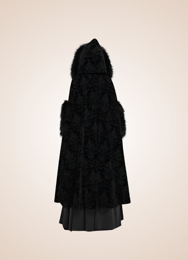 Black Gothic Women's Hooded Coat UK