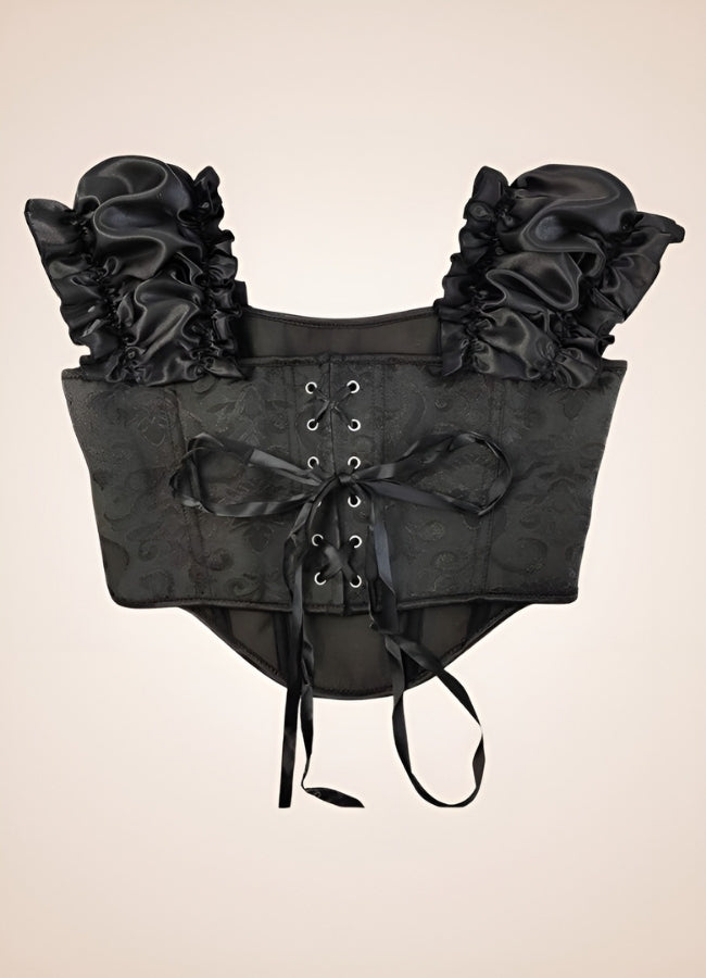 Black Hourglass Steampunk Corset UK