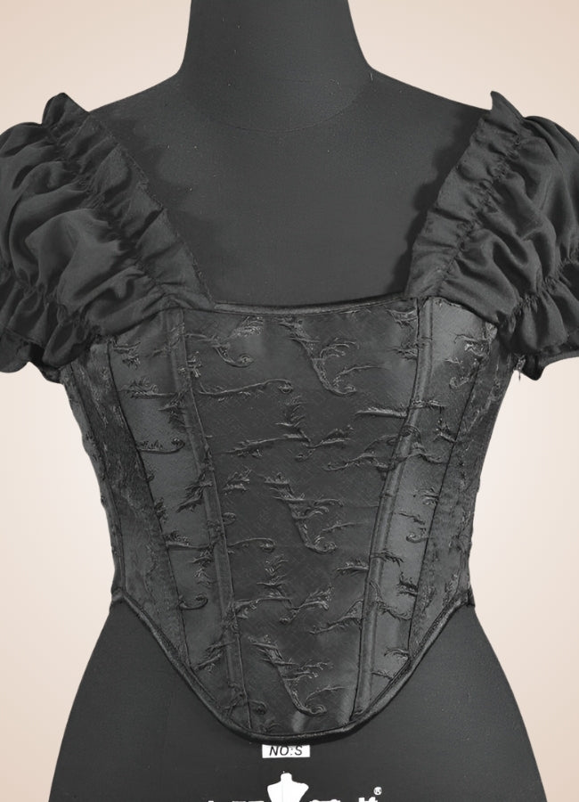 Black Hourglass Steampunk Corset UK