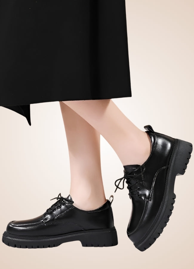 Black Leather Women's Shoes UK