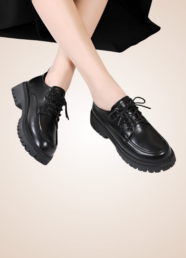 Black Leather Women's Shoes UK
