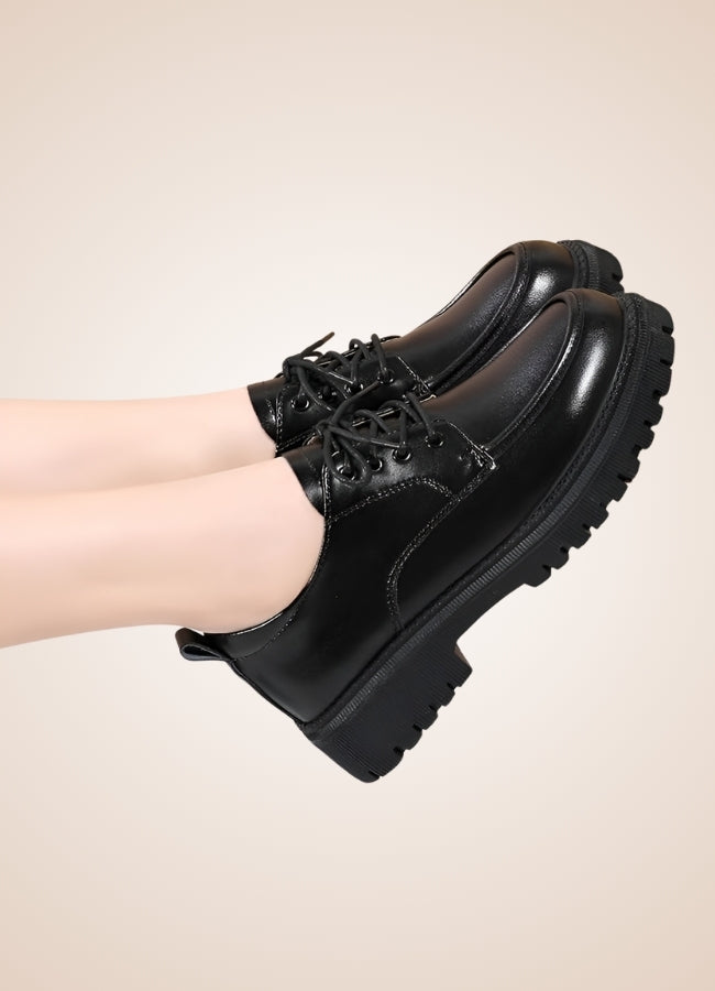Black Leather Women's Shoes UK