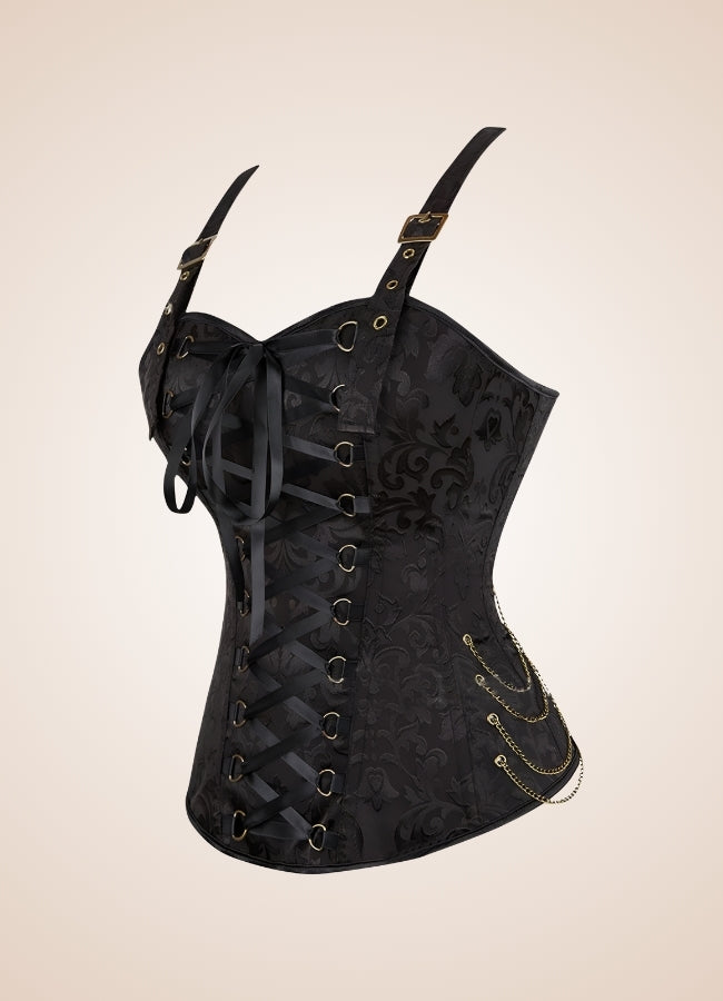 Black Pirate Steampunk Corset UK
