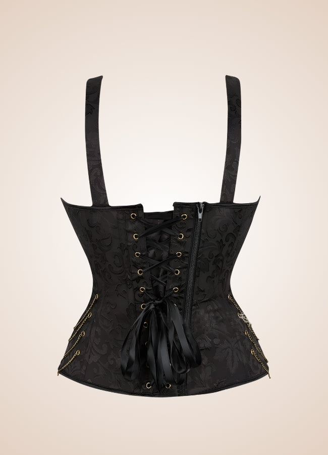 Black Pirate Steampunk Corset UK