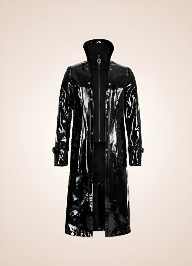 Black Punk Men's Frock Coat UK