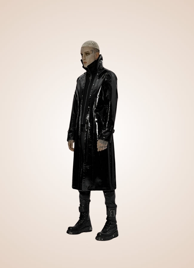 Black Punk Men's Frock Coat UK