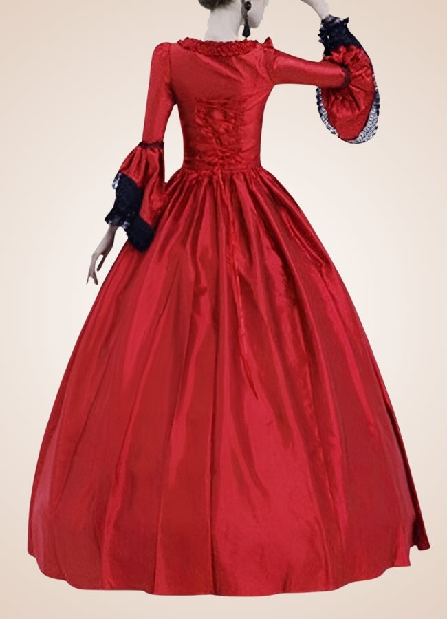Black Red Victorian Steampunk Dress UK