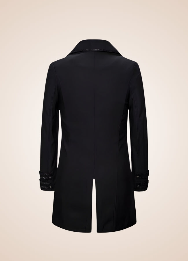 Black Redingote Steampunk Jacket UK