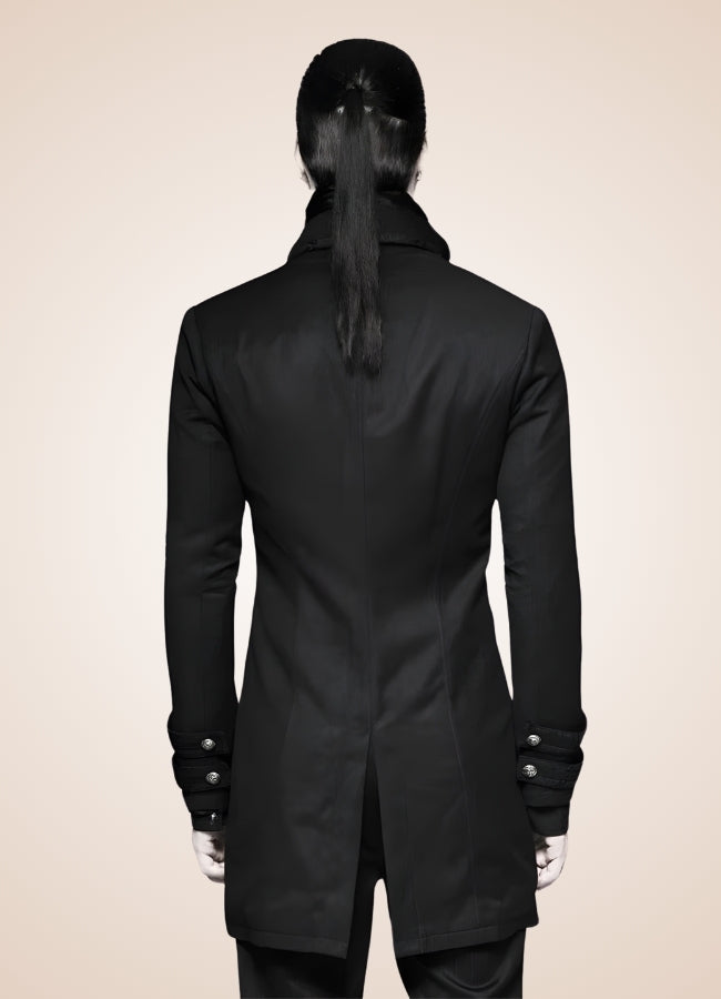 Black Redingote Steampunk Jacket UK