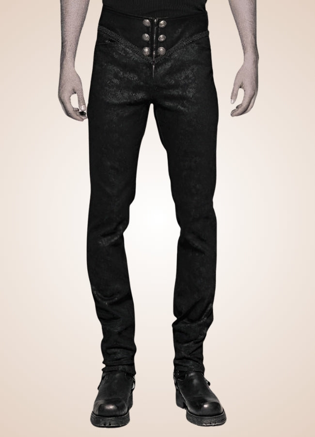 Black Retro Gothic Pants UK