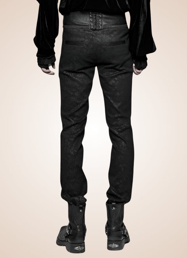 Black Retro Gothic Pants UK