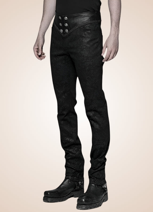 Black Retro Gothic Pants UK