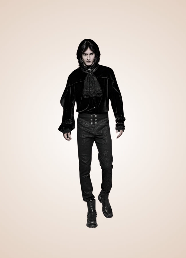 Black Retro Gothic Pants UK