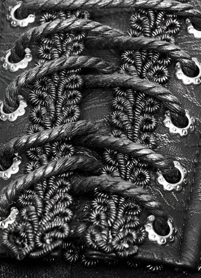 Black Retro Gothic Pants UK