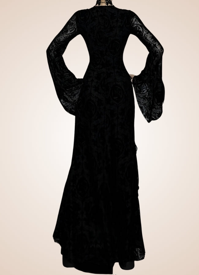 Black Steampunk Collar Corset Dress UK