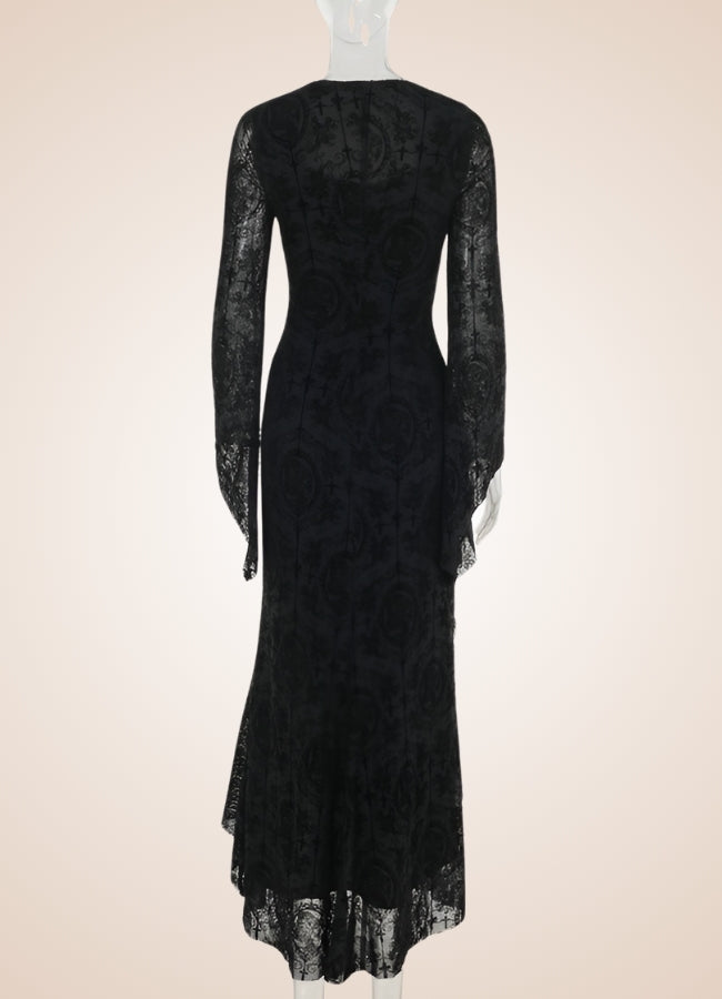 Black Steampunk Collar Corset Dress UK