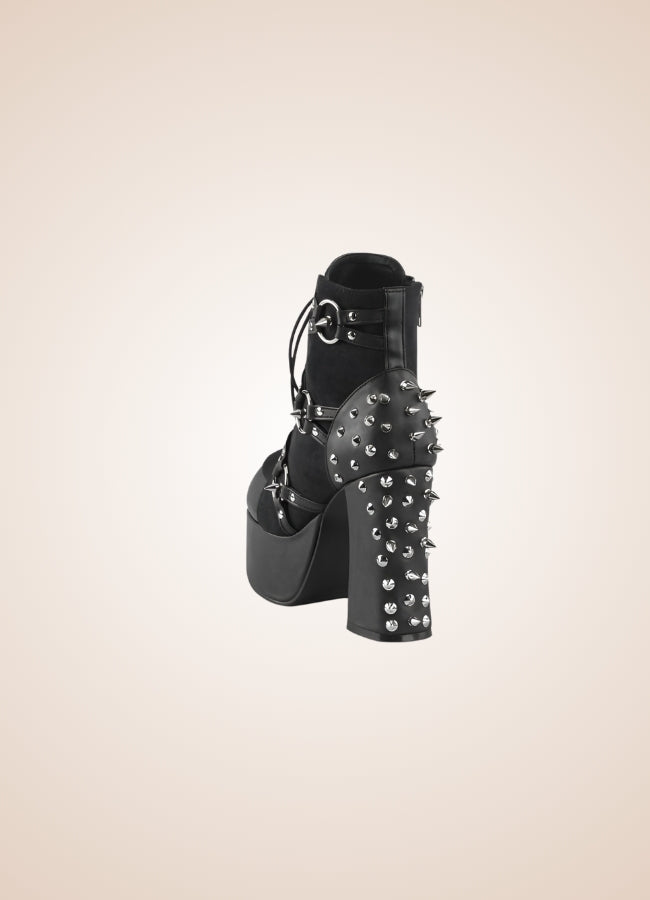 Black Steampunk Goth Style Boots UK