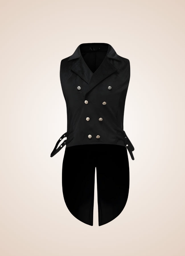 Black Steampunk Gothic Vest UK
