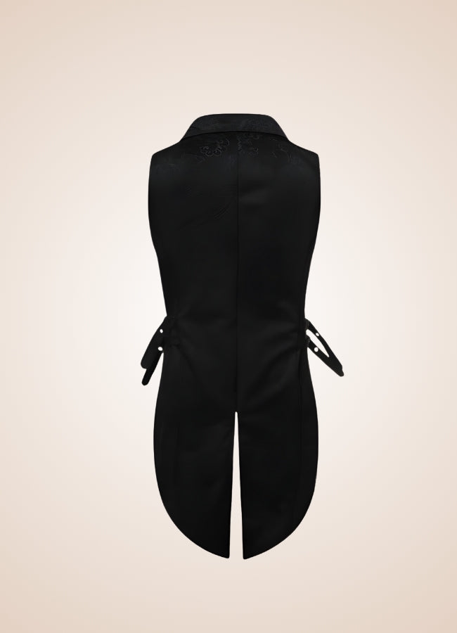 Black Steampunk Gothic Vest UK