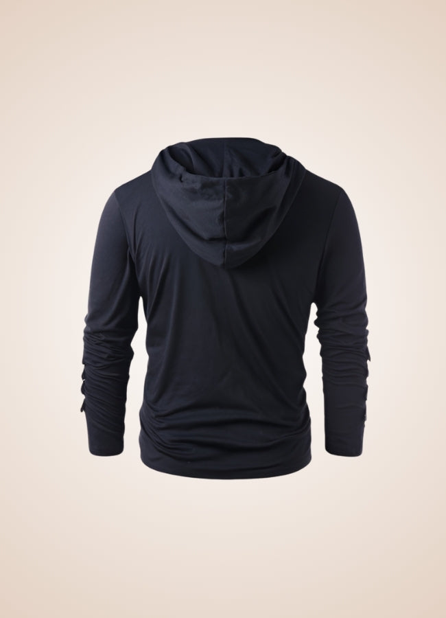 Black Steampunk Hooded Sweatshirt UK