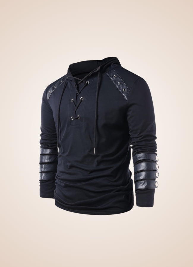 Black Steampunk Hooded Sweatshirt UK
