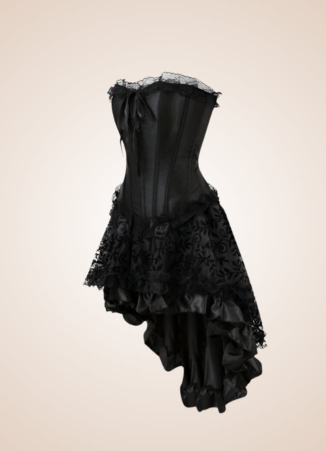 Black Steampunk Mini Dress UK