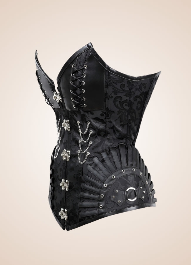 Black Steampunk Pirate Corset UK