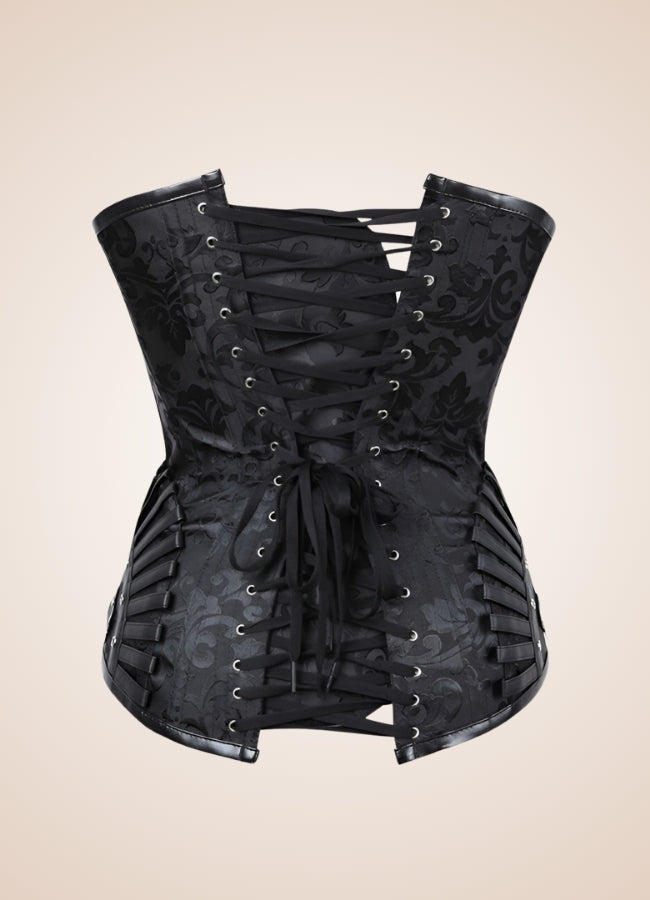 Black Steampunk Pirate Corset UK
