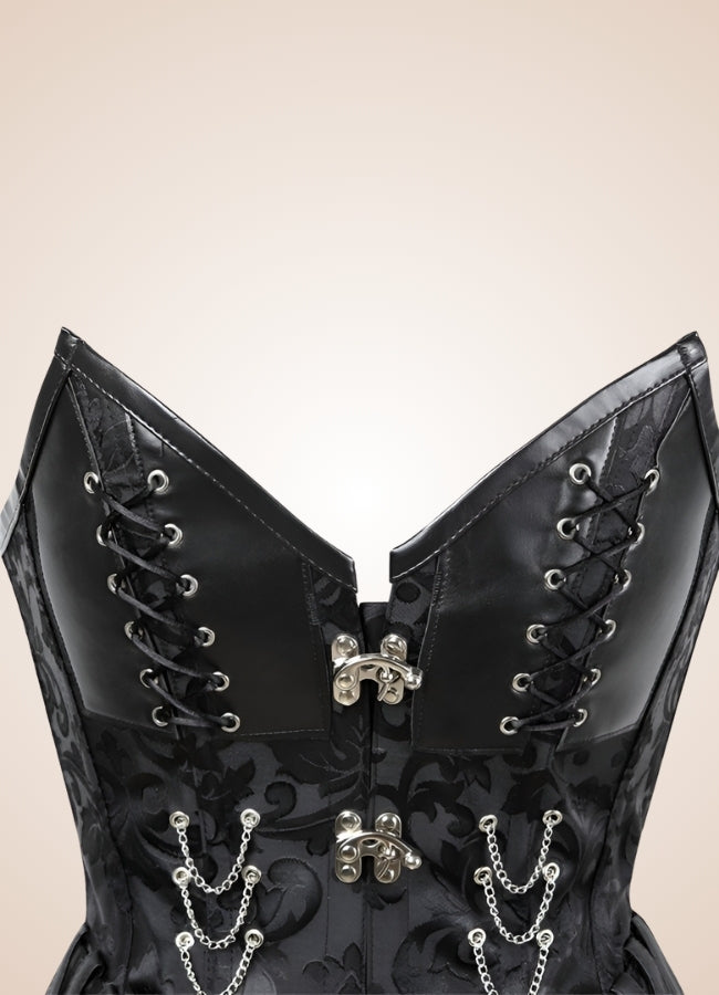 Black Steampunk Pirate Corset UK