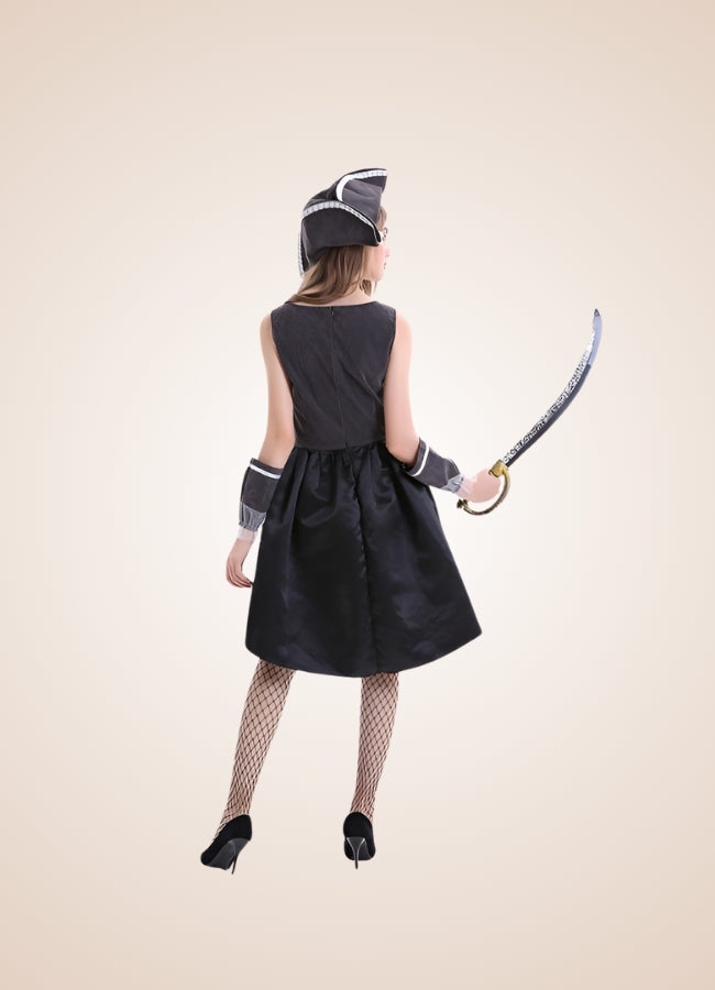 Black Steampunk Pirate Dress UK